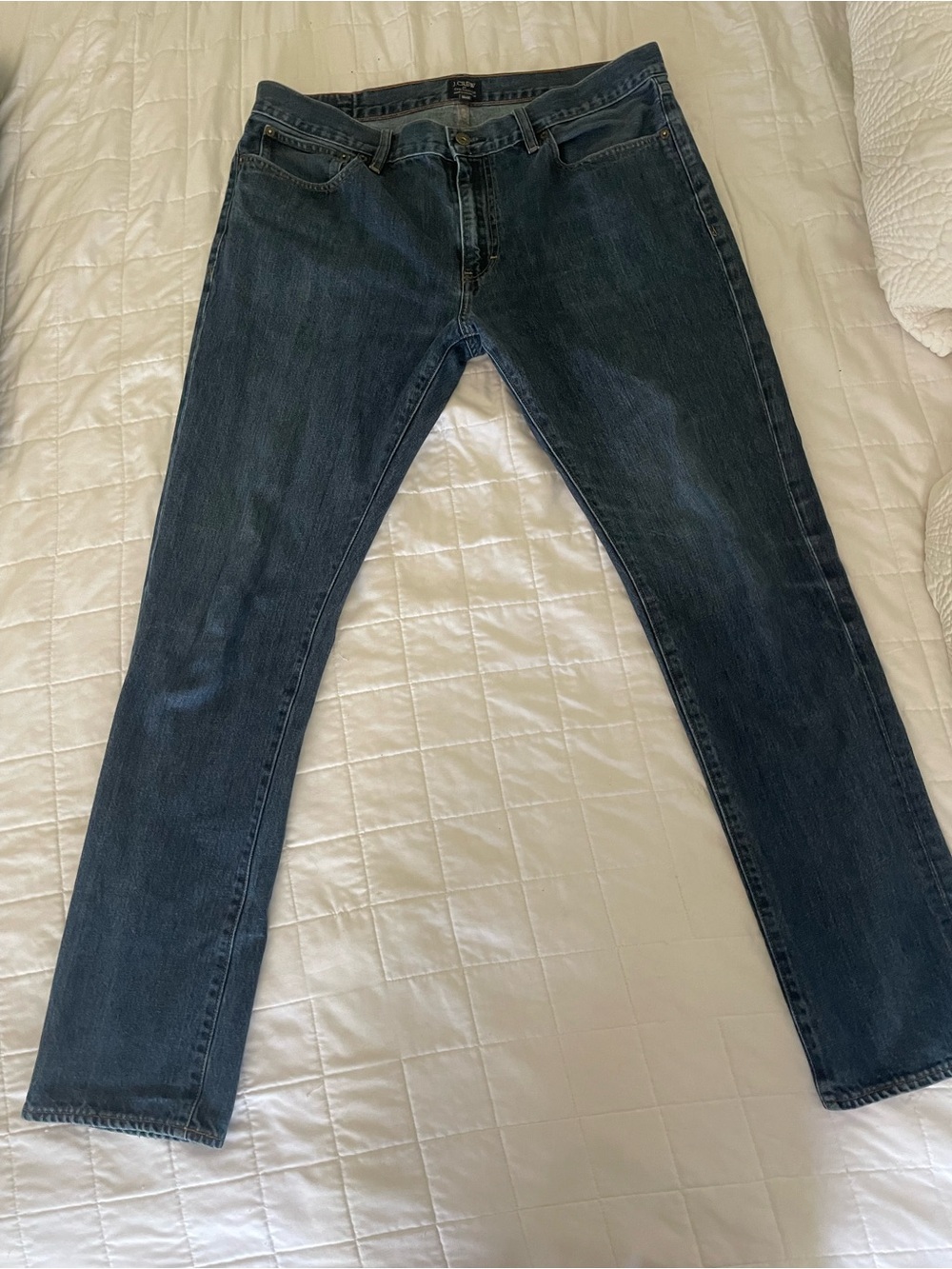 J. Crew Factory Men's Slim Straight Jeans - Dark Blue Wash